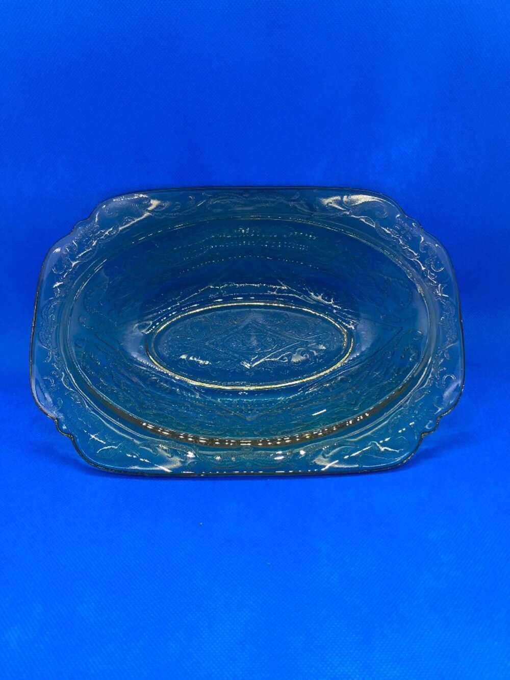 Indiana Glass Madrid Amber Oval Bowl